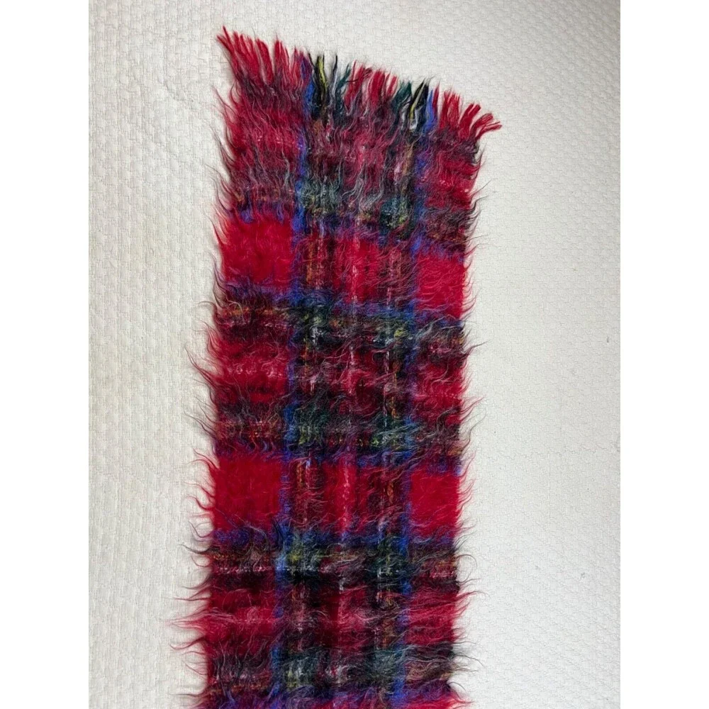 Andrew Stewart Mohair Wool Scarf Vintage Scotland 60's | Royal Stewart | 50L 12W